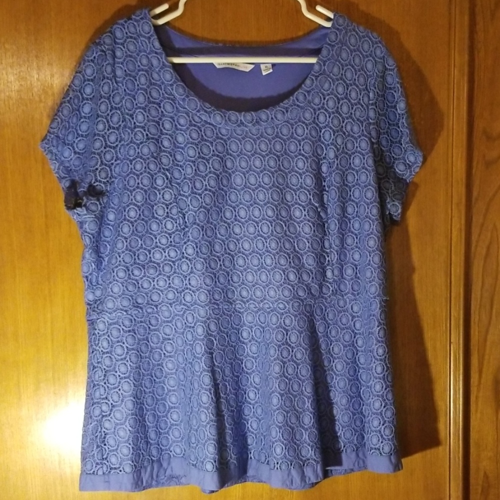 Issac Mizrahi peplum top.